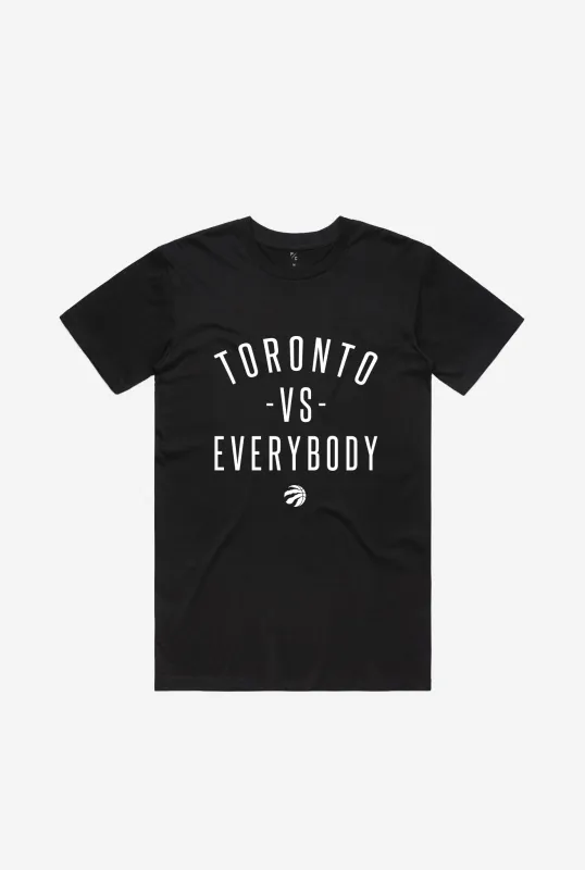 Toronto -vs- Everybody Raptor Ball T-Shirt - Black sold by Peace-Collective