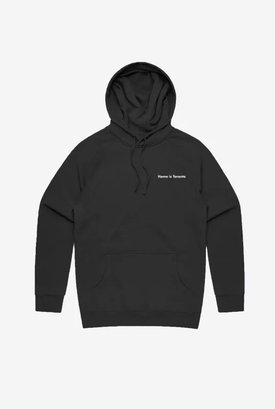Home is Toronto Minimal Logo Hoodie - Black sold by Peace-Collective