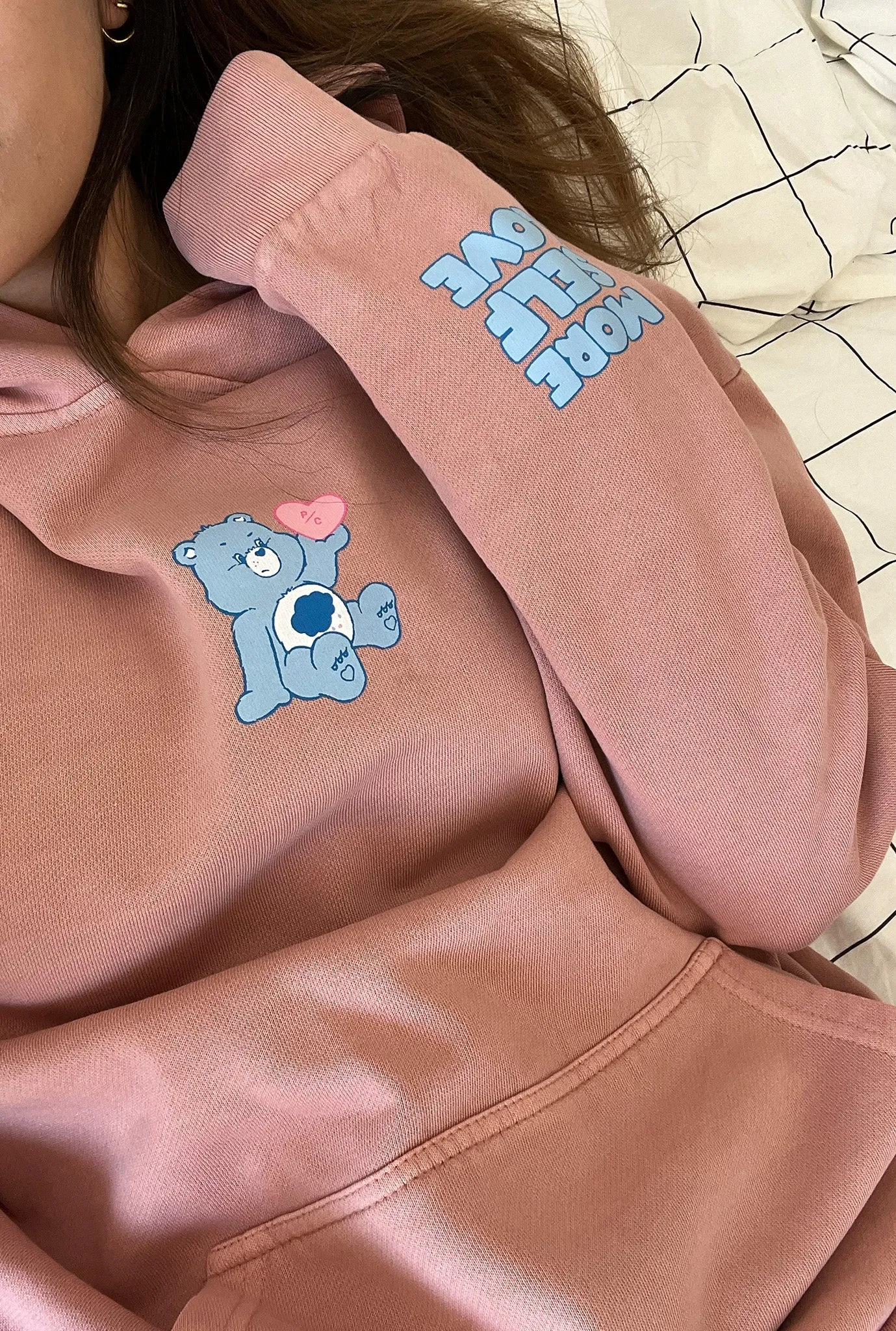 Grumpy Bear Hoodie - Pink sold by Peace-Collective product image thumbnail 2