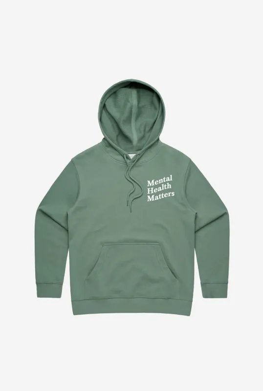 Mental Health Matters Women’s Heavyweight Hoodie - Sage sold by Peace-Collective
