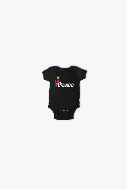 Grinch Peace Onesie - Black sold by Peace-Collective