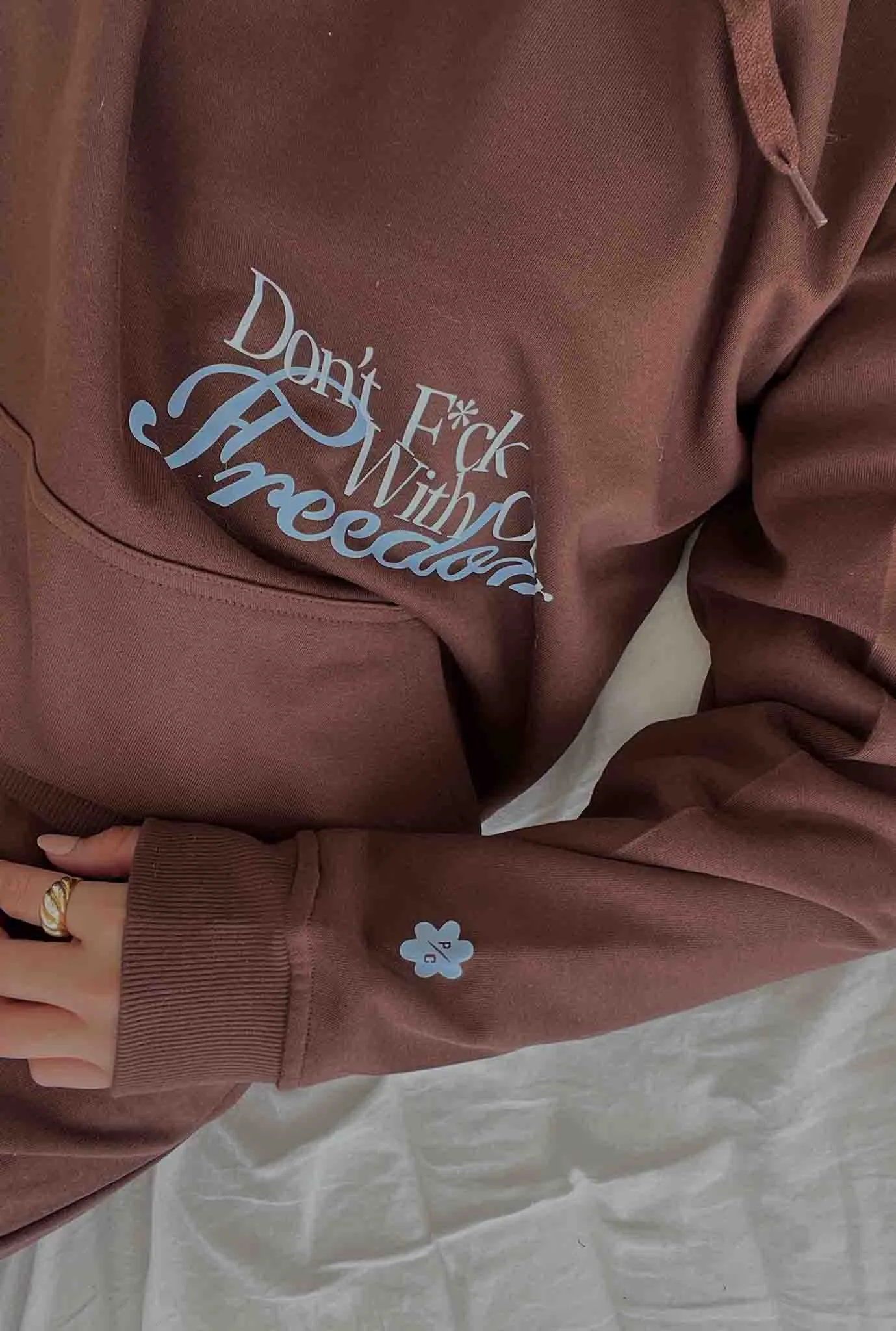 Don't F*ck With Our Freedom Hoodie - Espresso sold by Peace-Collective product image thumbnail 5