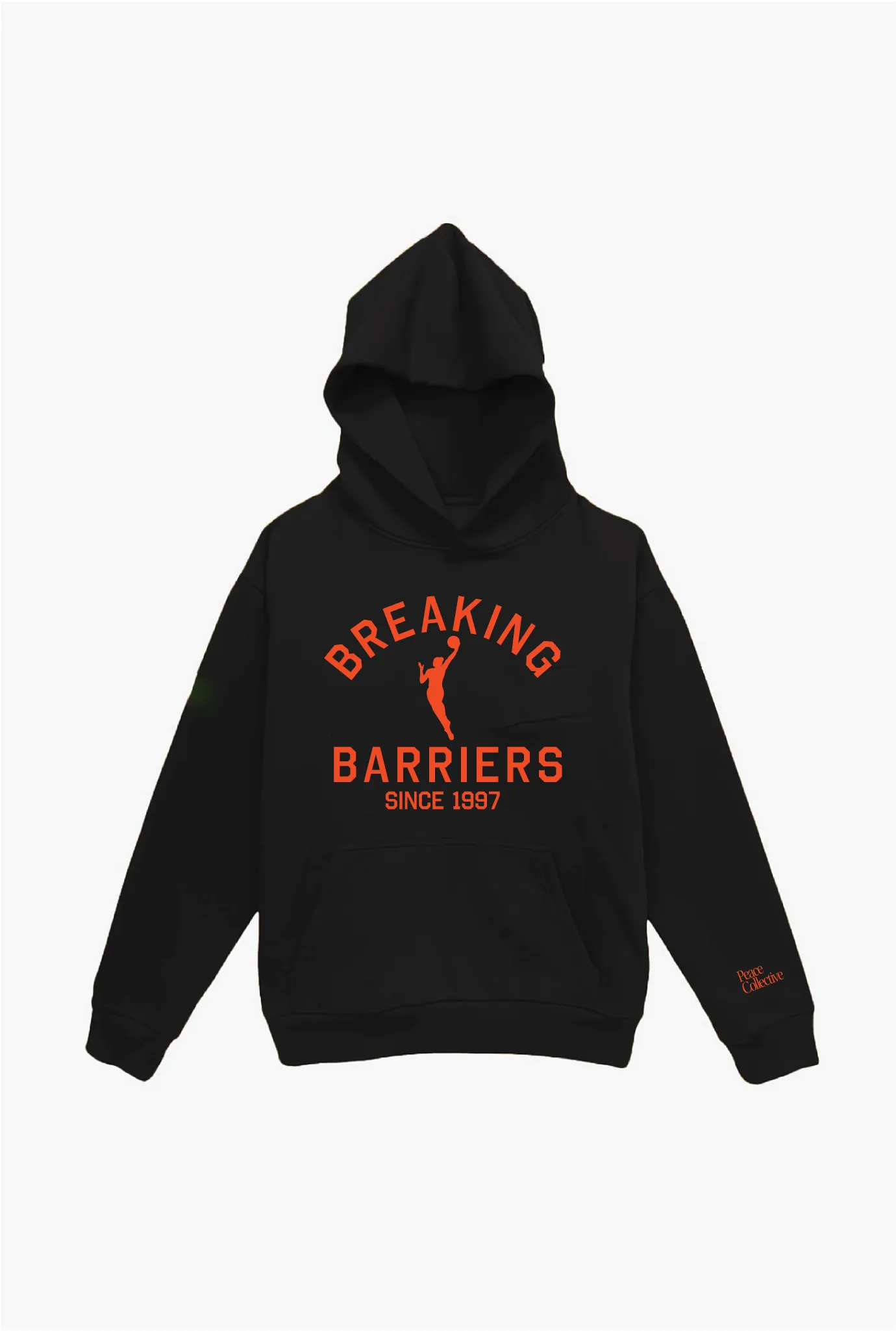 Breaking Barriers Heavyweight Hoodie - Black sold by Peace-Collective