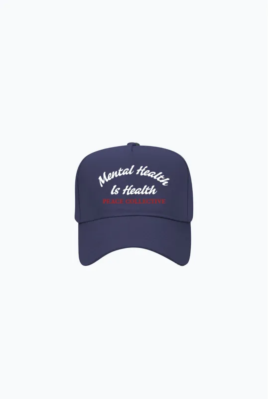 Mental Health is Health Western A-Frame Cap - Navy sold by Peace-Collective