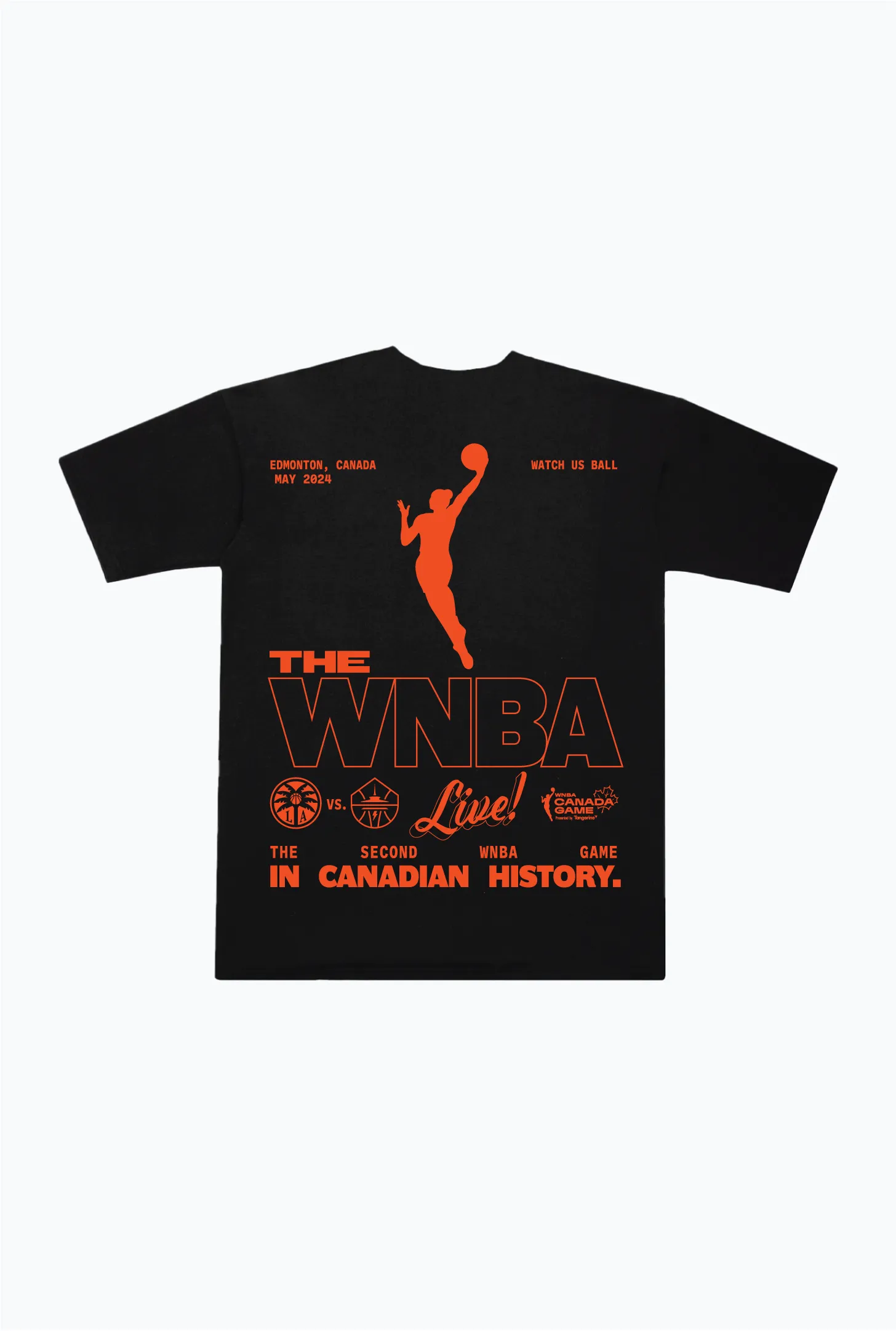 WNBA 2024 Canada Game Day Premium T-Shirt - Black sold by Peace-Collective product image thumbnail 2