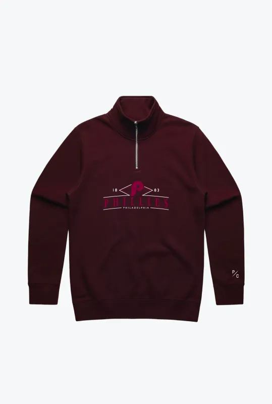 Philadelphia Phillies 1/4 Zip - Maroon sold by Peace-Collective