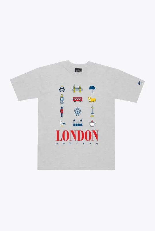 London Summer Heavyweight T-Shirt - Ash sold by Peace-Collective