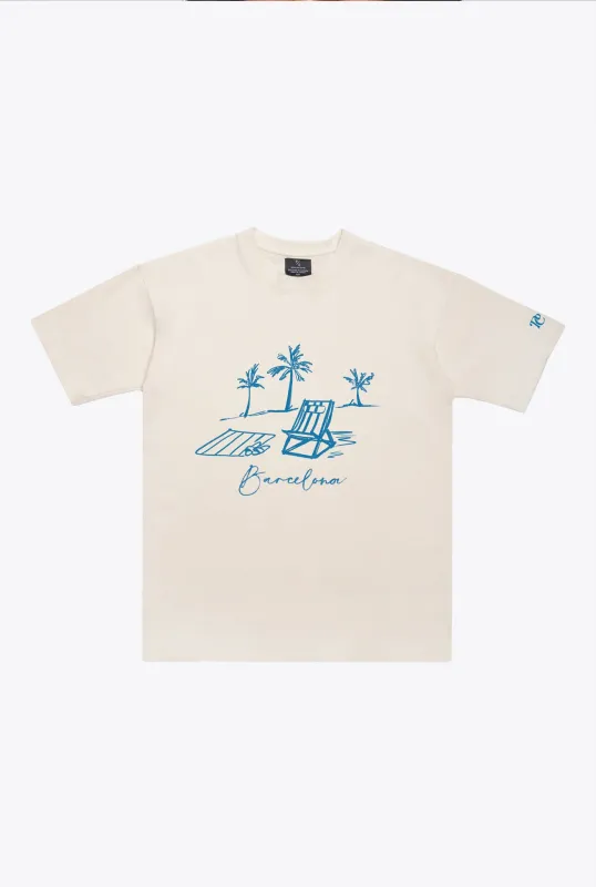 Barcelona Summer Heavyweight T-Shirt - Ivory sold by Peace-Collective