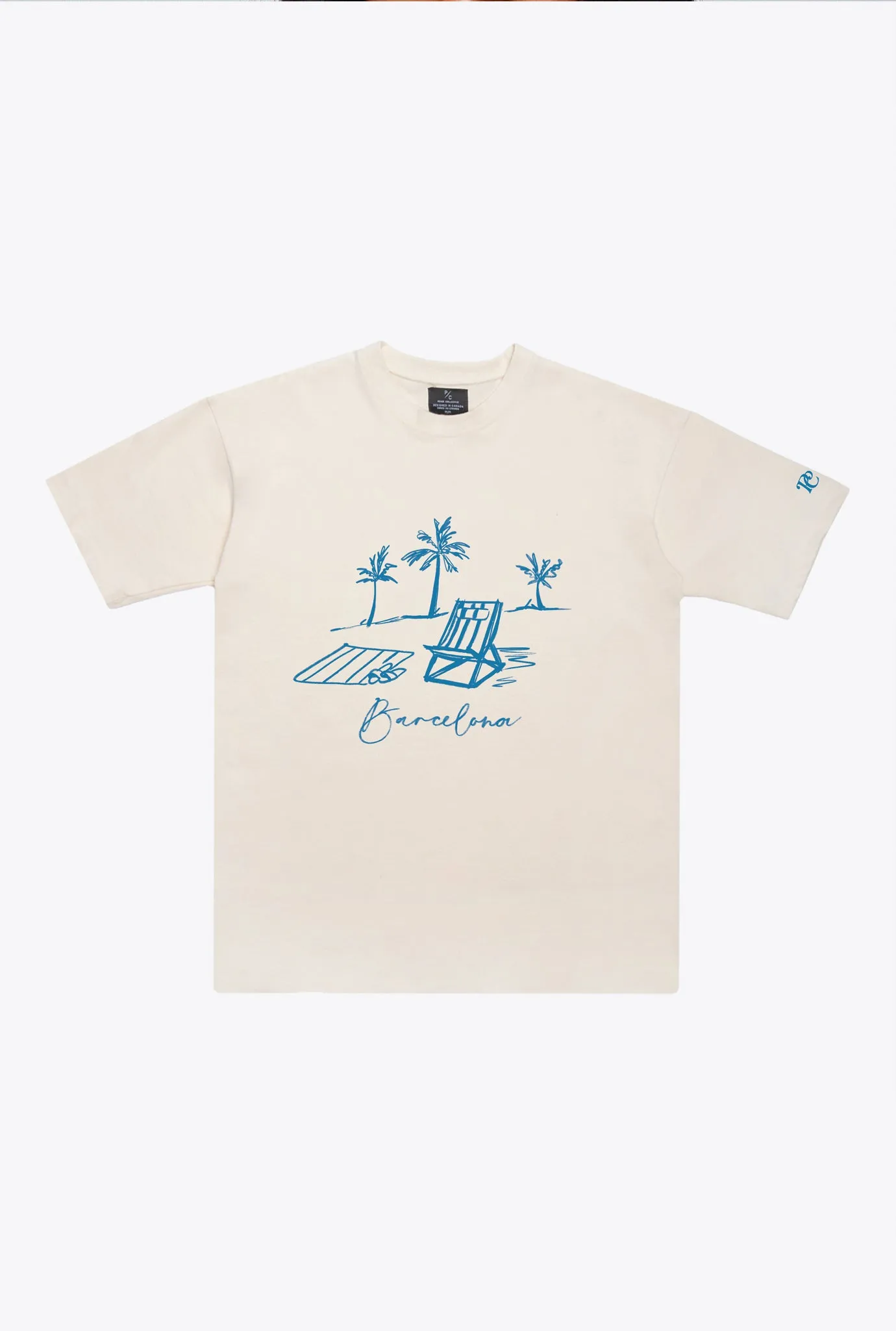 Barcelona Summer Heavyweight T-Shirt - Ivory sold by Peace-Collective