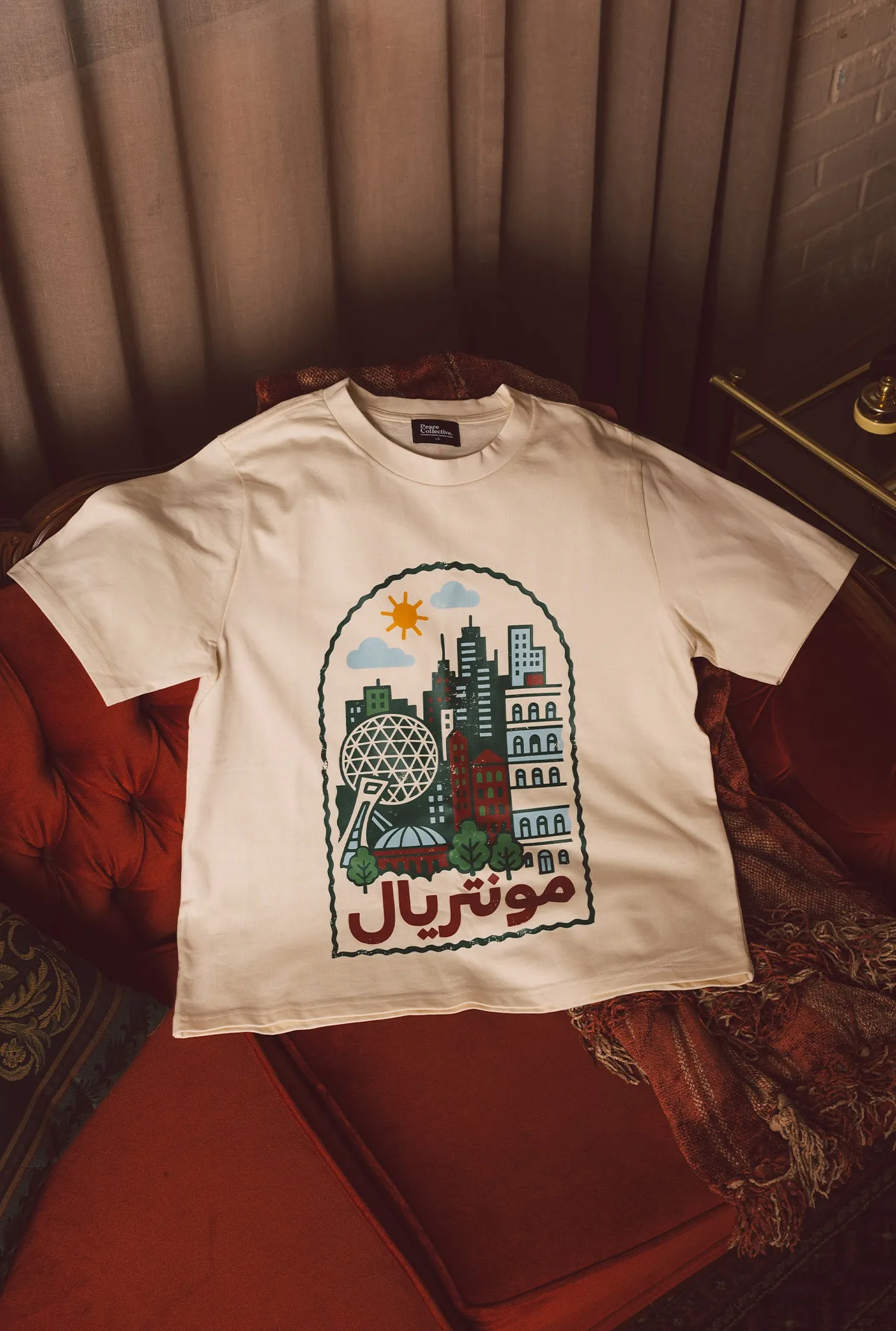 Home Away Montreal Heavyweight T-Shirt - Ivory sold by Peace-Collective product image thumbnail 3