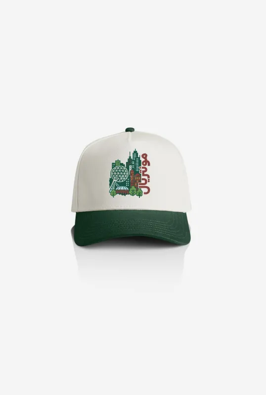 Home Away Montreal A-Frame Cap - Green / Ivory sold by Peace-Collective