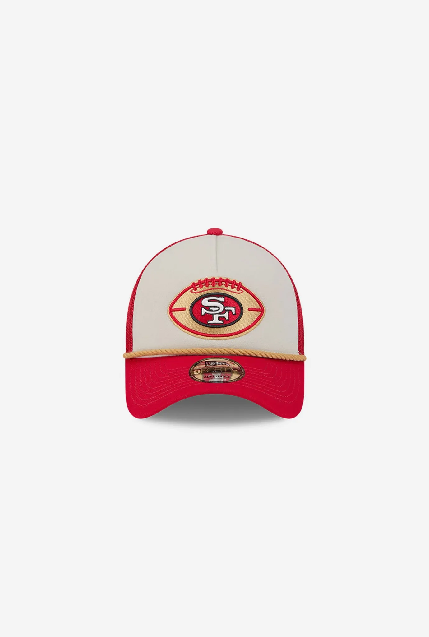 San Francisco 49ers Sideline 9FORTY Trucker Cap - Red sold by Peace-Collective
