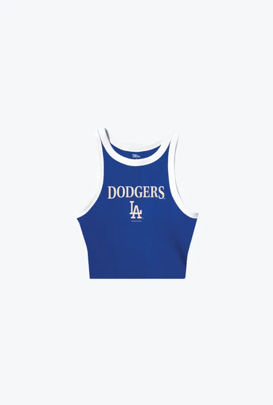 Los Angeles Dodgers Vintage Cropped Tank - Royal / White sold by Peace-Collective
