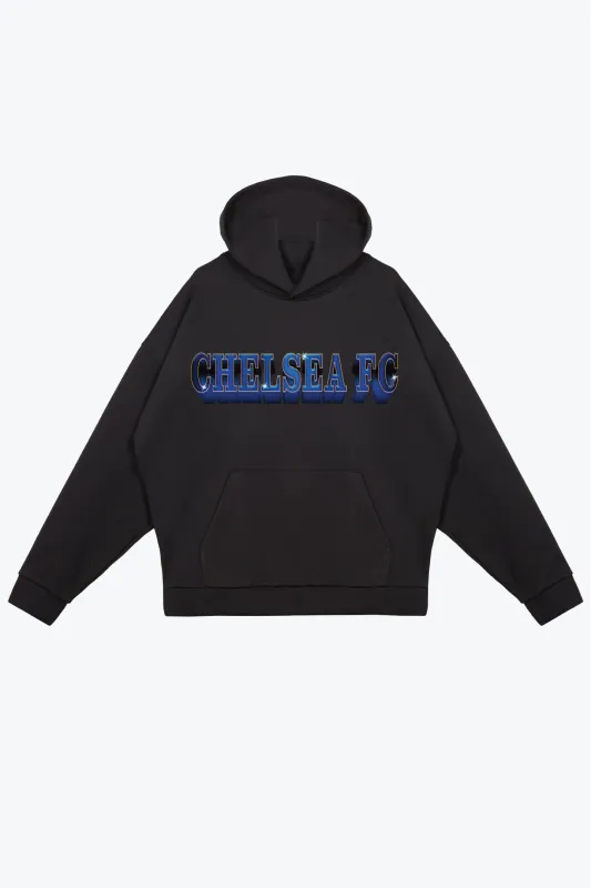Chelsea FC SuperHeavy™️ Hoodie - Off Black sold by Peace-Collective