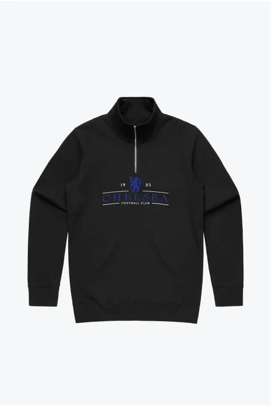 Chelsea FC Quarter Zip - Black sold by Peace-Collective