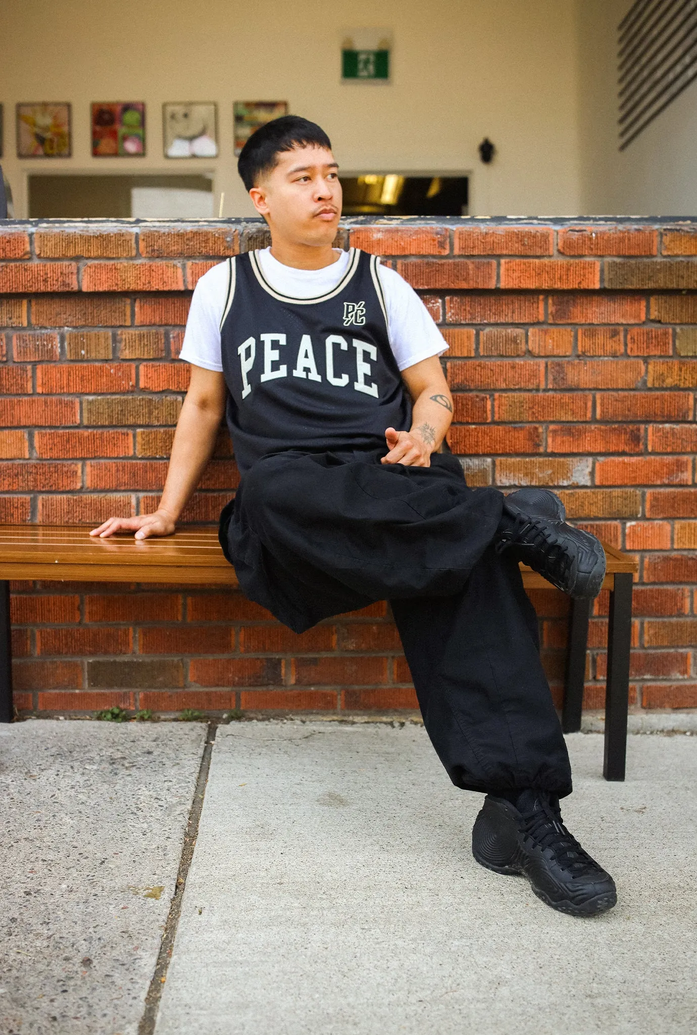 Peace Basketball Jersey - Black sold by Peace-Collective product image thumbnail 3