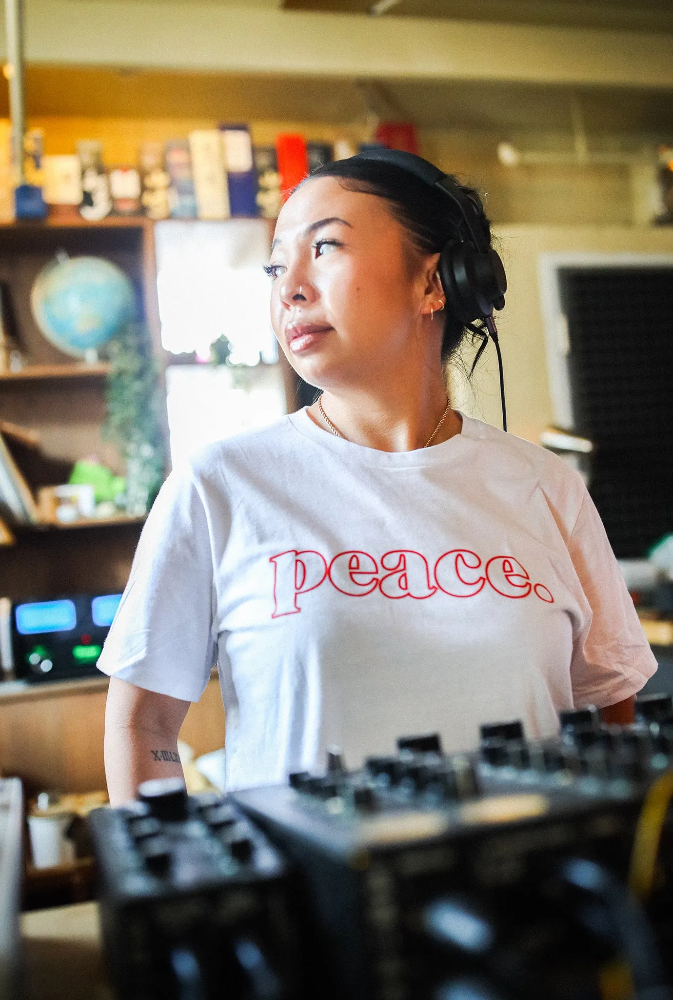 Peace Basics Cropped T-Shirt - White sold by Peace-Collective product image thumbnail 2