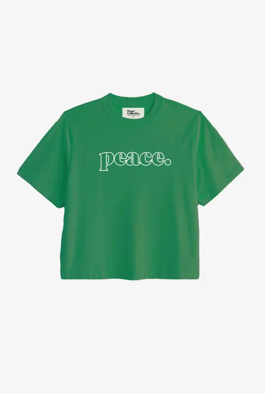 Peace Basics Cropped T-Shirt - Green sold by Peace-Collective