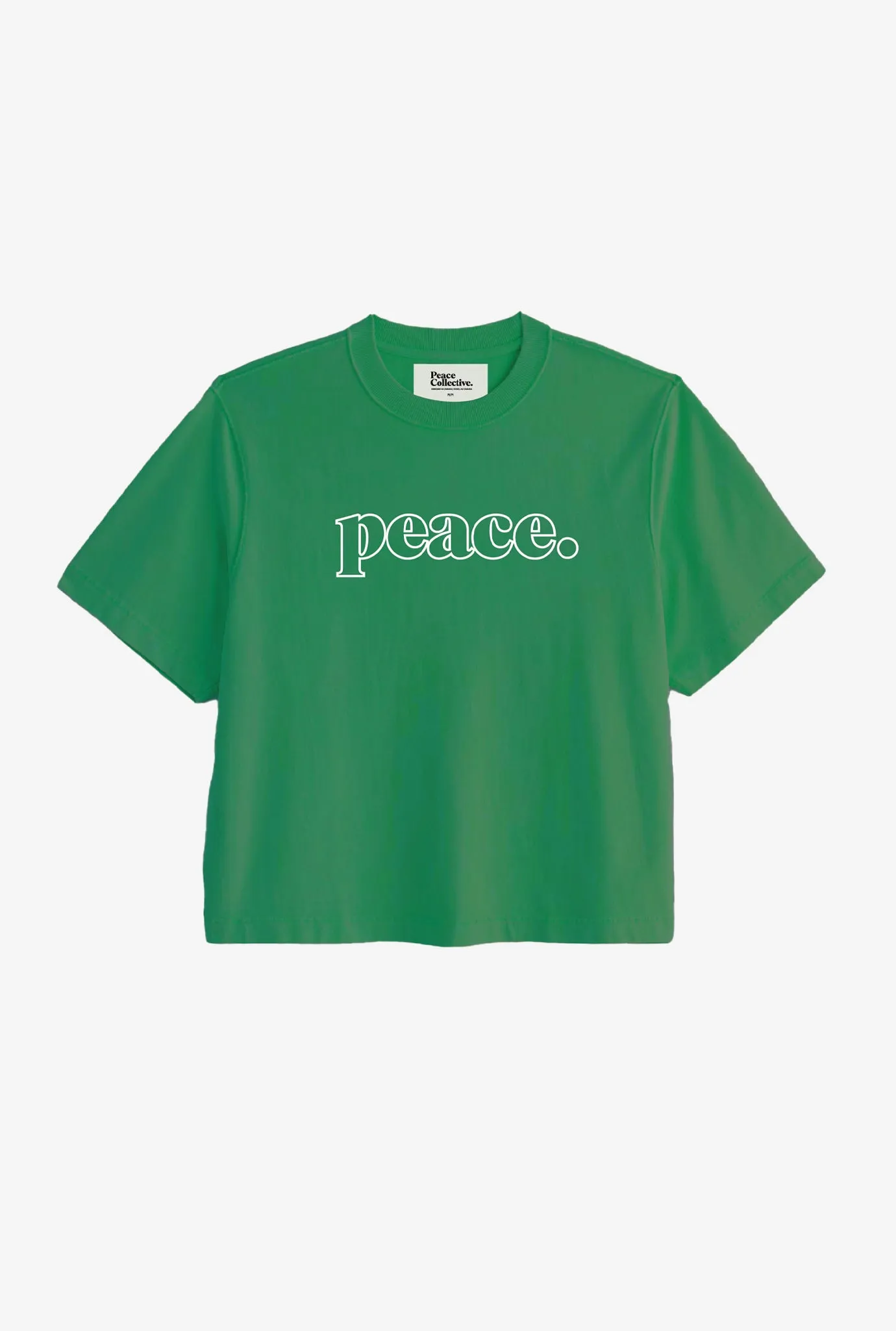 Peace Basics Cropped T-Shirt - Green sold by Peace-Collective