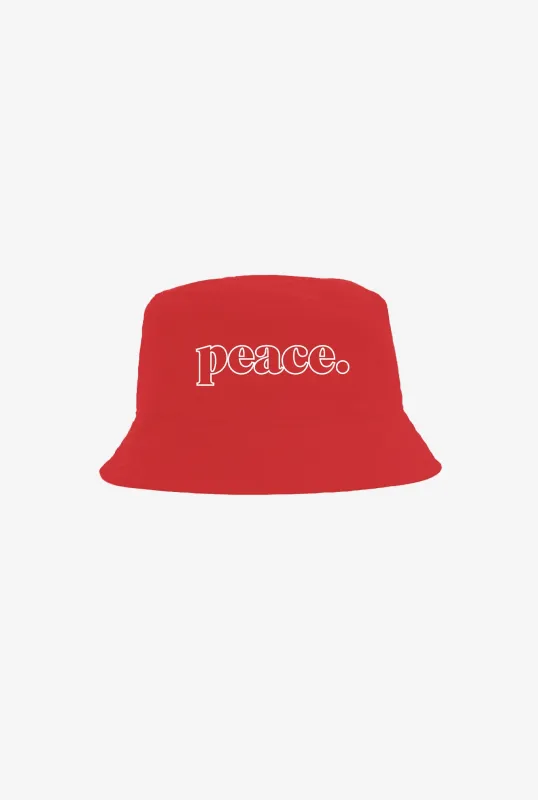 Peace Basics Bucket Hat - Red sold by Peace-Collective