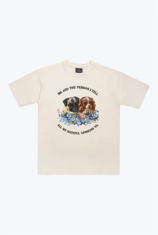 Opinionated Pup Heavyweight T-Shirt - Ivory sold by Peace-Collective