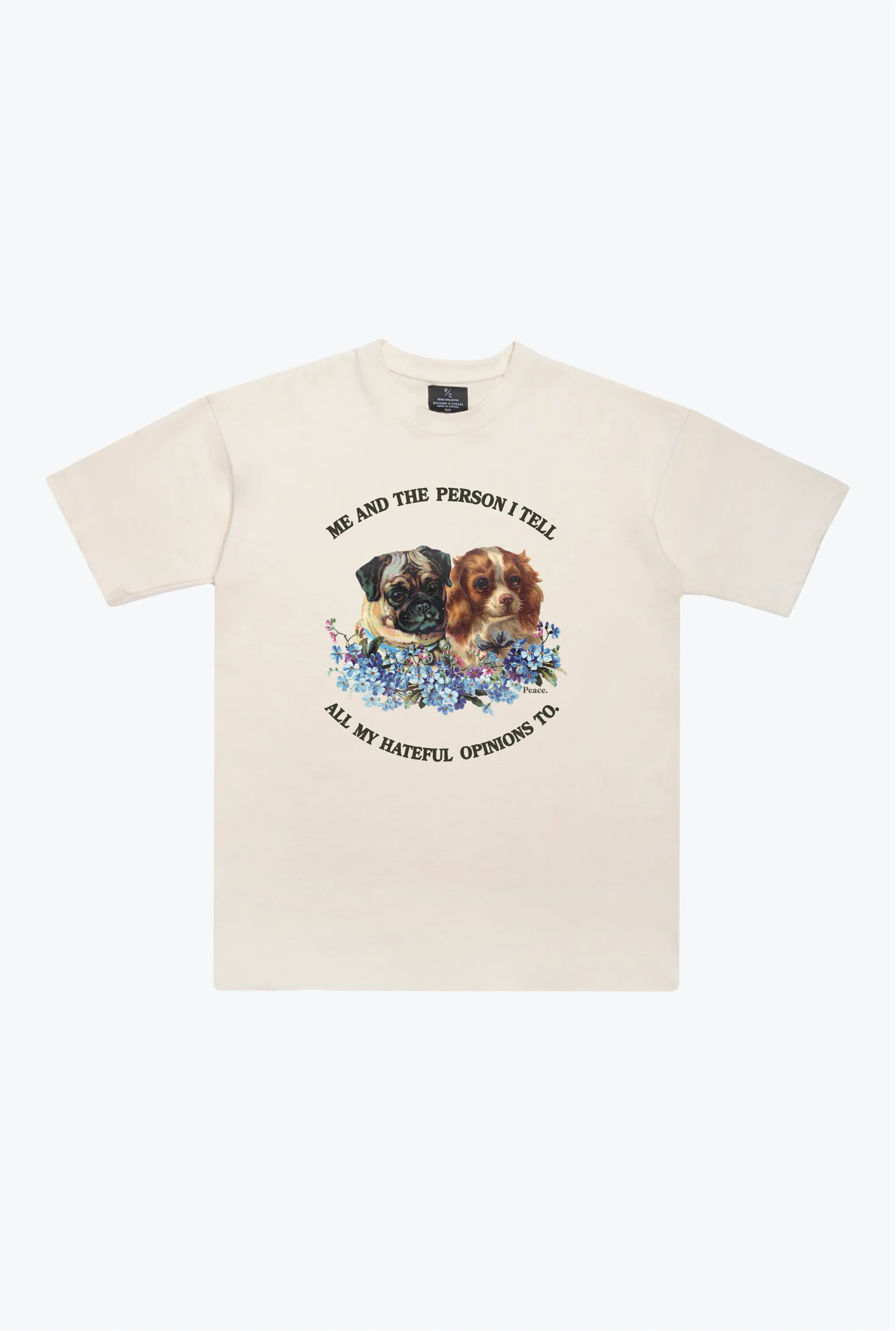 Opinionated Pup Heavyweight T-Shirt - Ivory sold by Peace-Collective