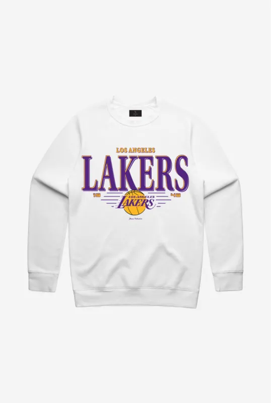 Los Angeles Lakers Signature Crewneck - White sold by Peace-Collective