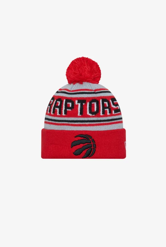 Toronto Raptors Wordmark Pom Knit Toque sold by Peace-Collective