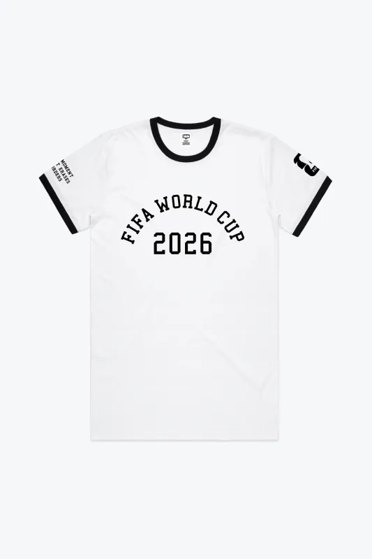 FIFA World Cup 26 Ringer T-Shirt - Black / White sold by Peace-Collective