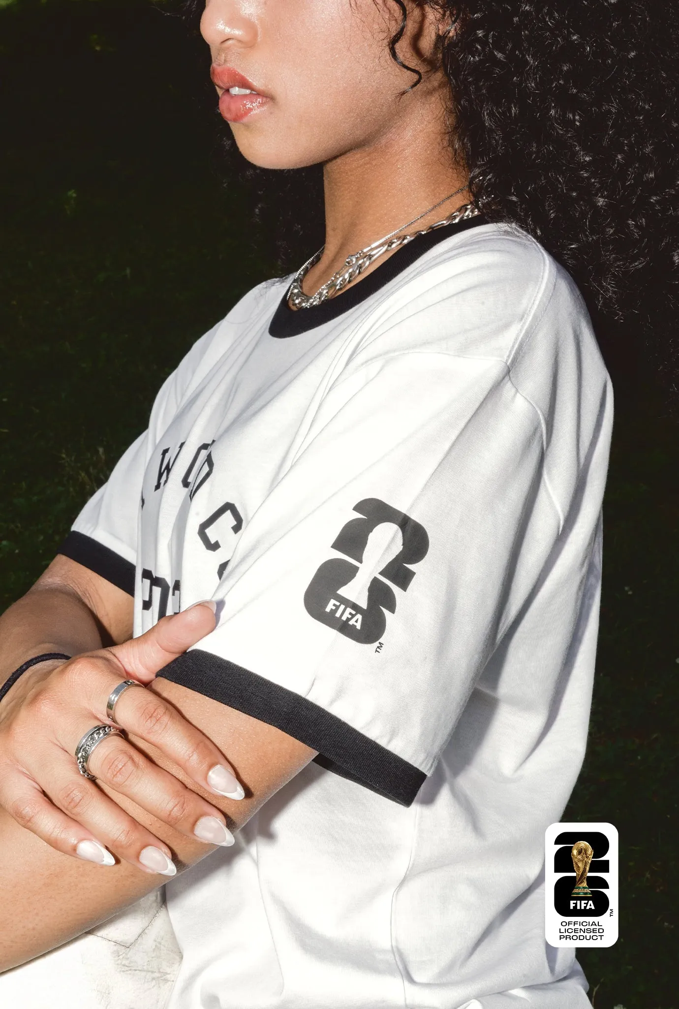 FIFA World Cup 2026™ Ringer T-Shirt - Black / White sold by Peace-Collective product image thumbnail 2