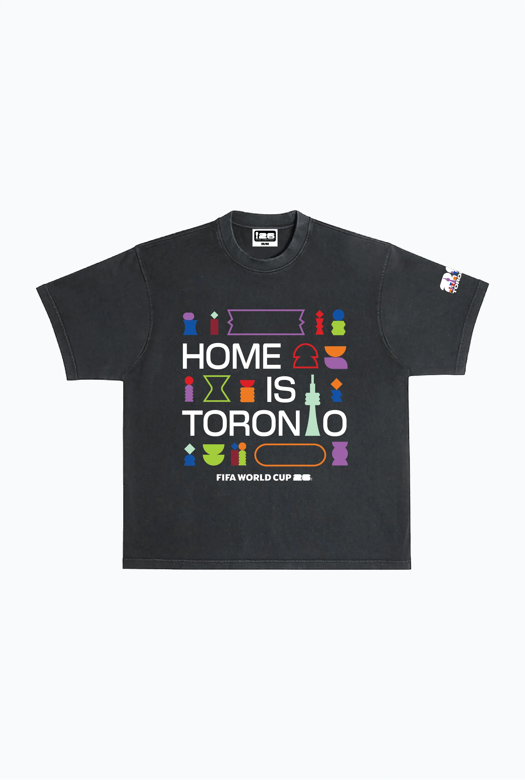 FIFA World Cup 26 Toronto Heavyweight Garment Dyed T-Shirt - Black sold by Peace-Collective
