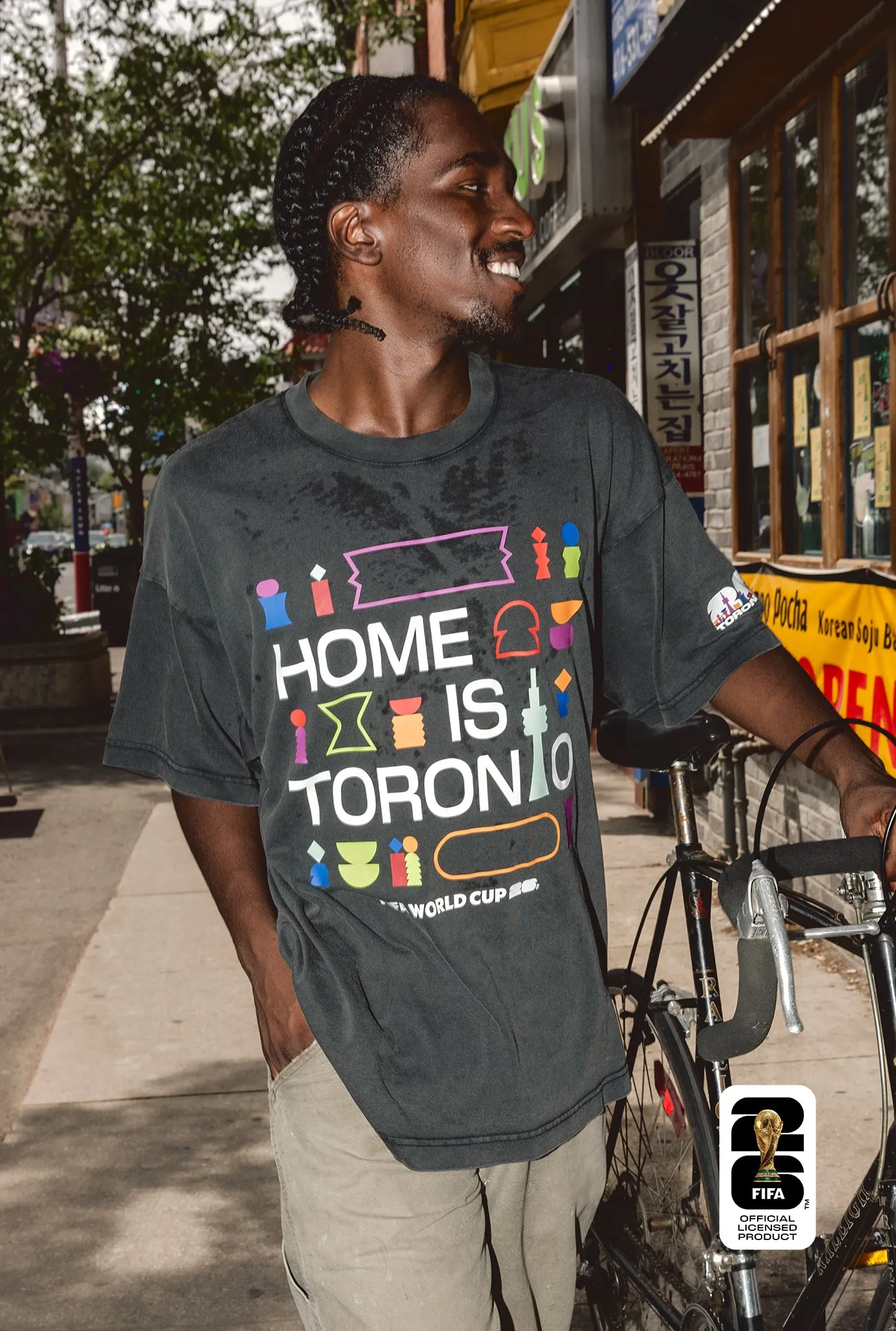 FIFA World Cup 26 Toronto Heavyweight Garment Dyed T-Shirt - Black sold by Peace-Collective product image thumbnail 3