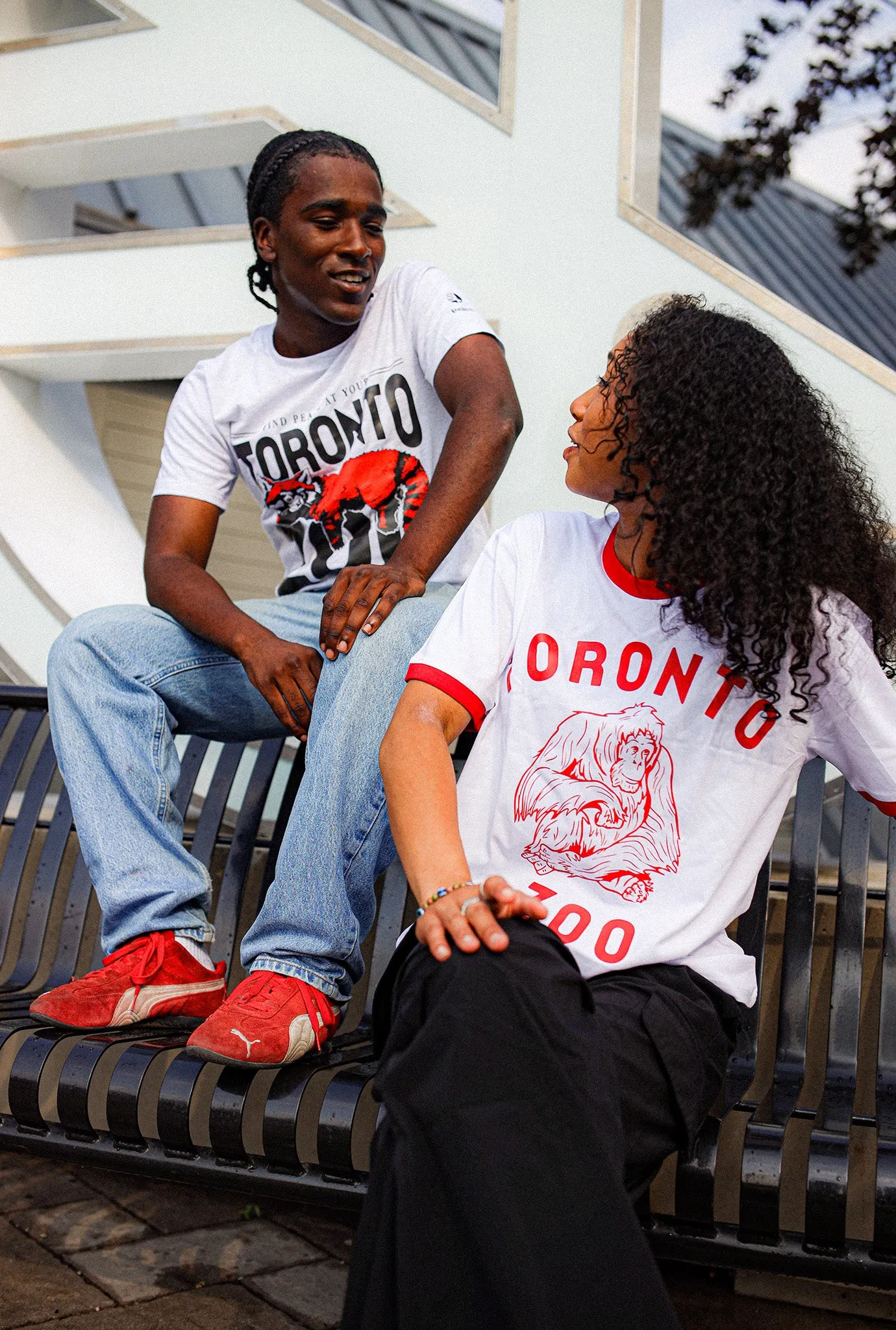 Toronto Zoo Orangutan Ringer T-Shirt - White / Red sold by Peace-Collective product image thumbnail 3