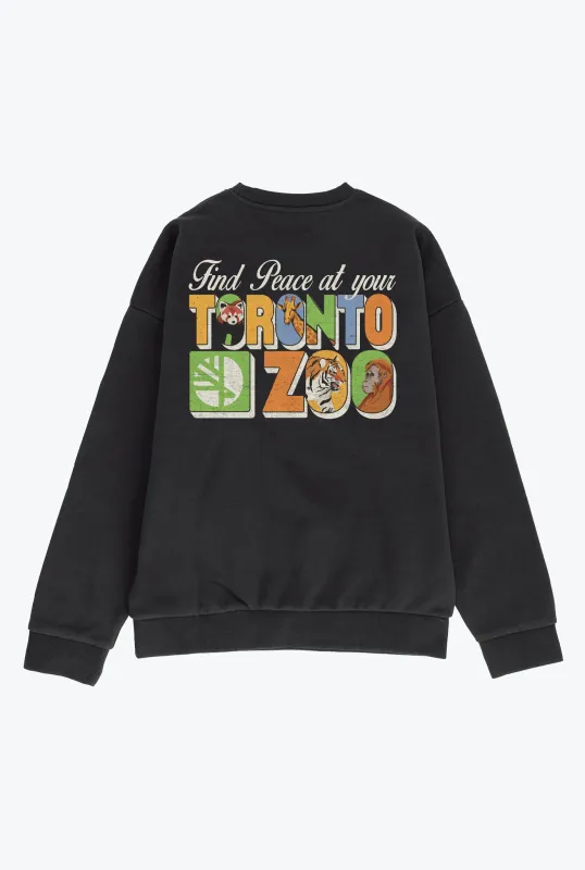 Toronto Zoo Signage Heavyweight Crewneck - Black sold by Peace-Collective