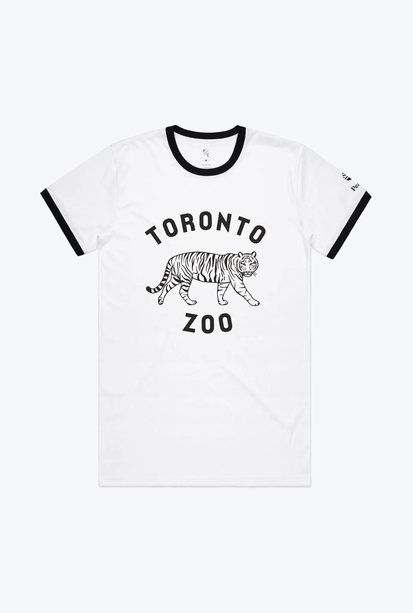 Toronto Zoo Ringer T-Shirt - Black / White sold by Peace-Collective