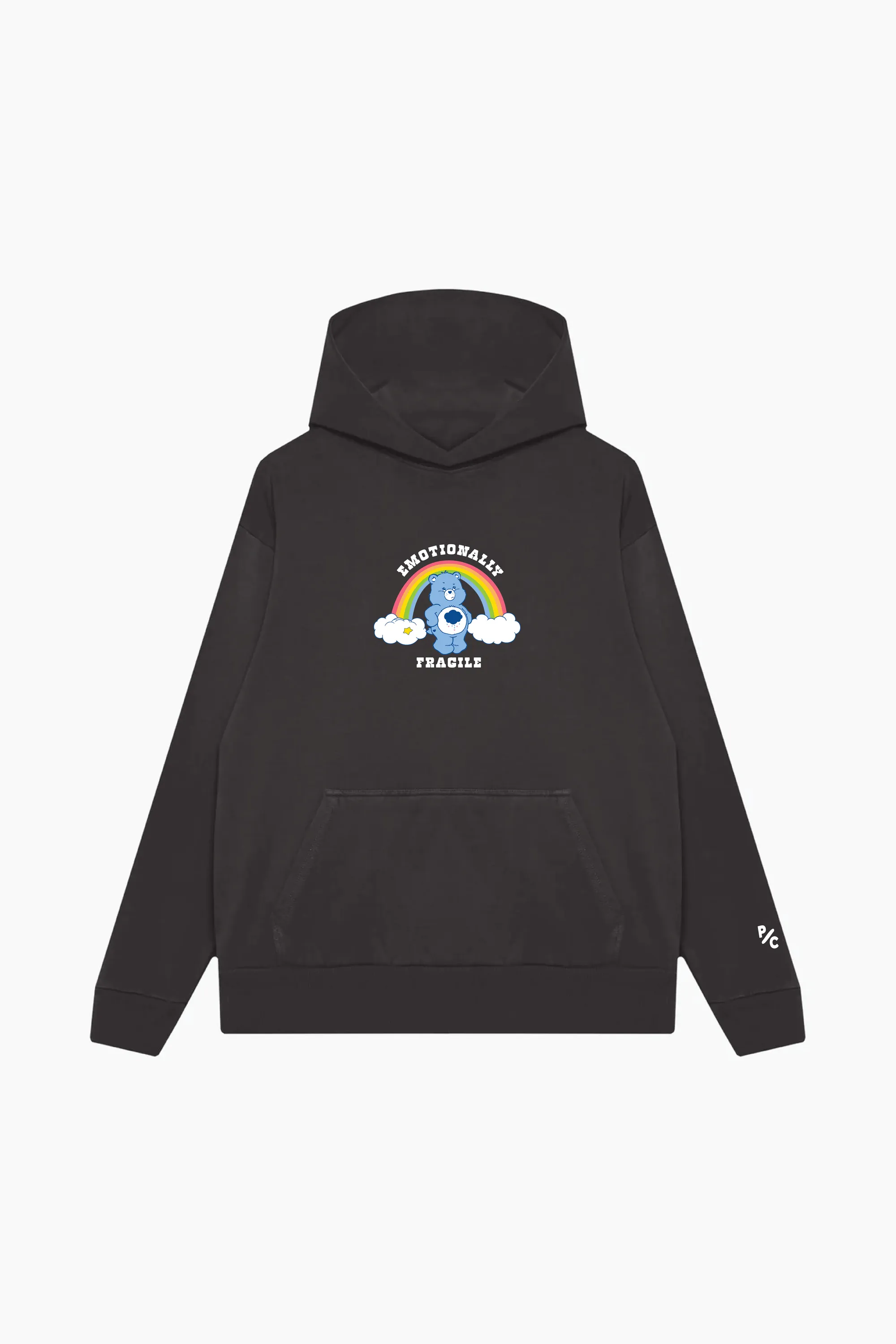 Care Bears Emotionally Fragile Heavyweight Hoodie - Black sold by Peace-Collective