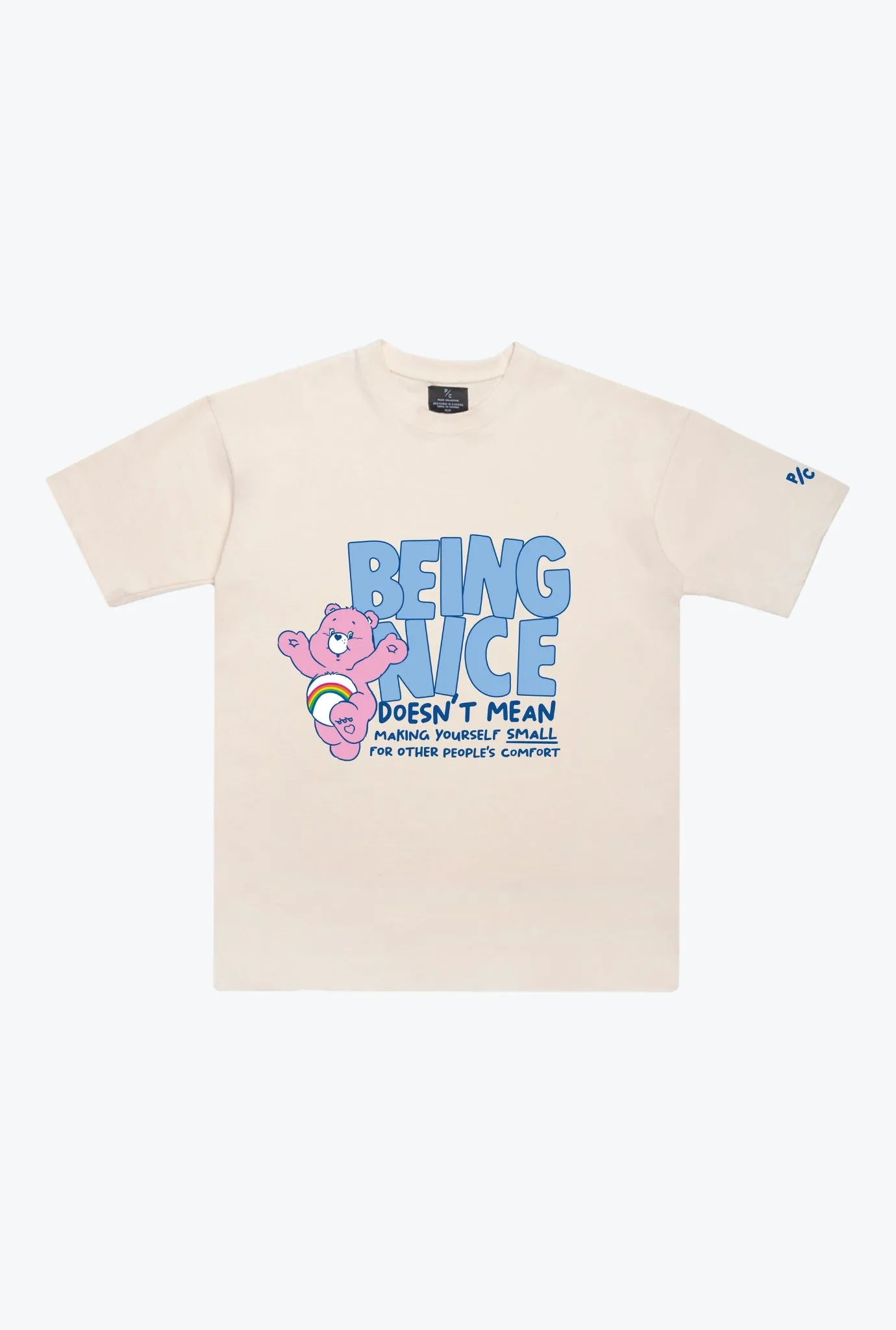 Care Bears Being Nice Heavyweight T-Shirt - Ivory sold by Peace-Collective