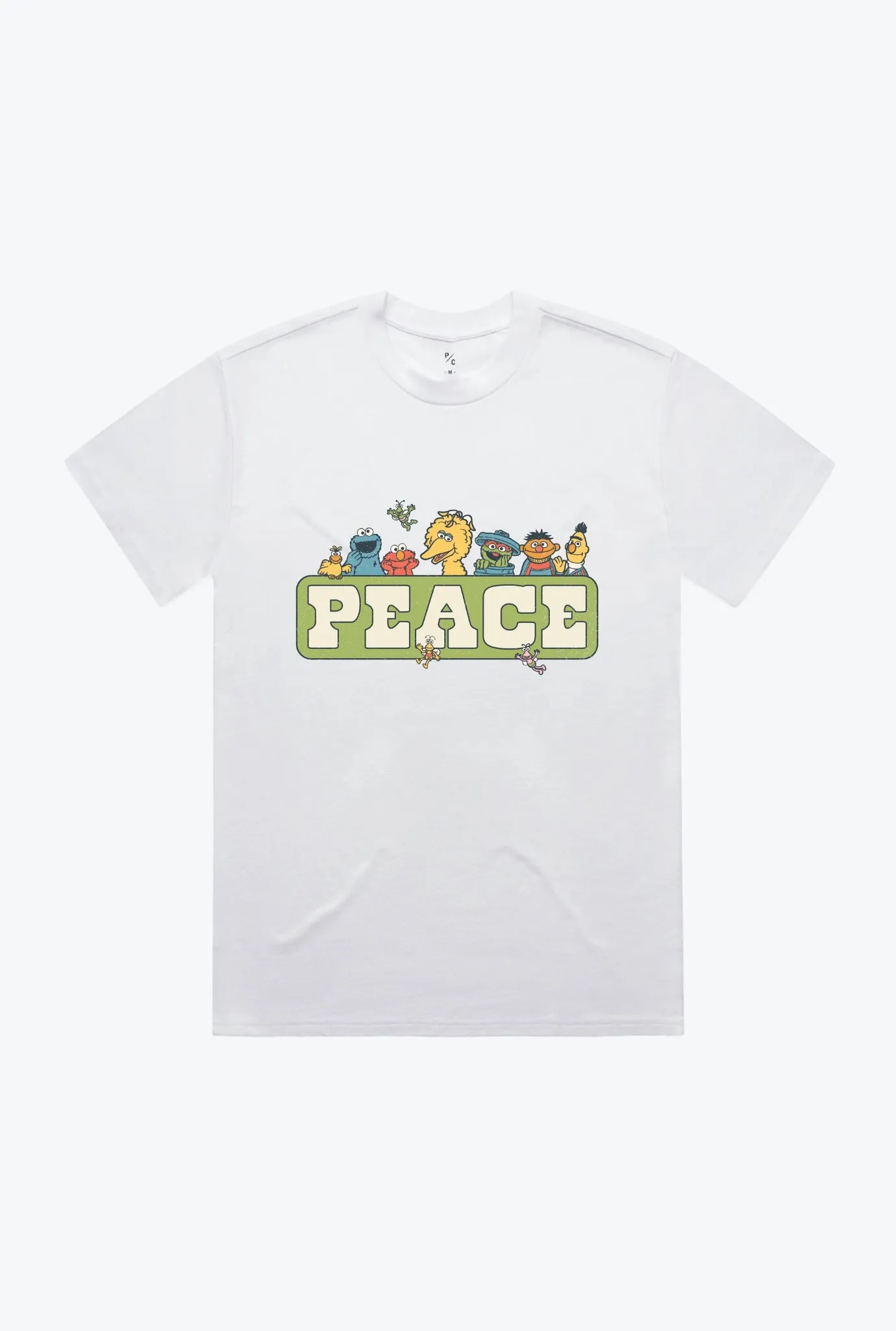 Sesame Street Peace T-Shirt - White sold by Peace-Collective