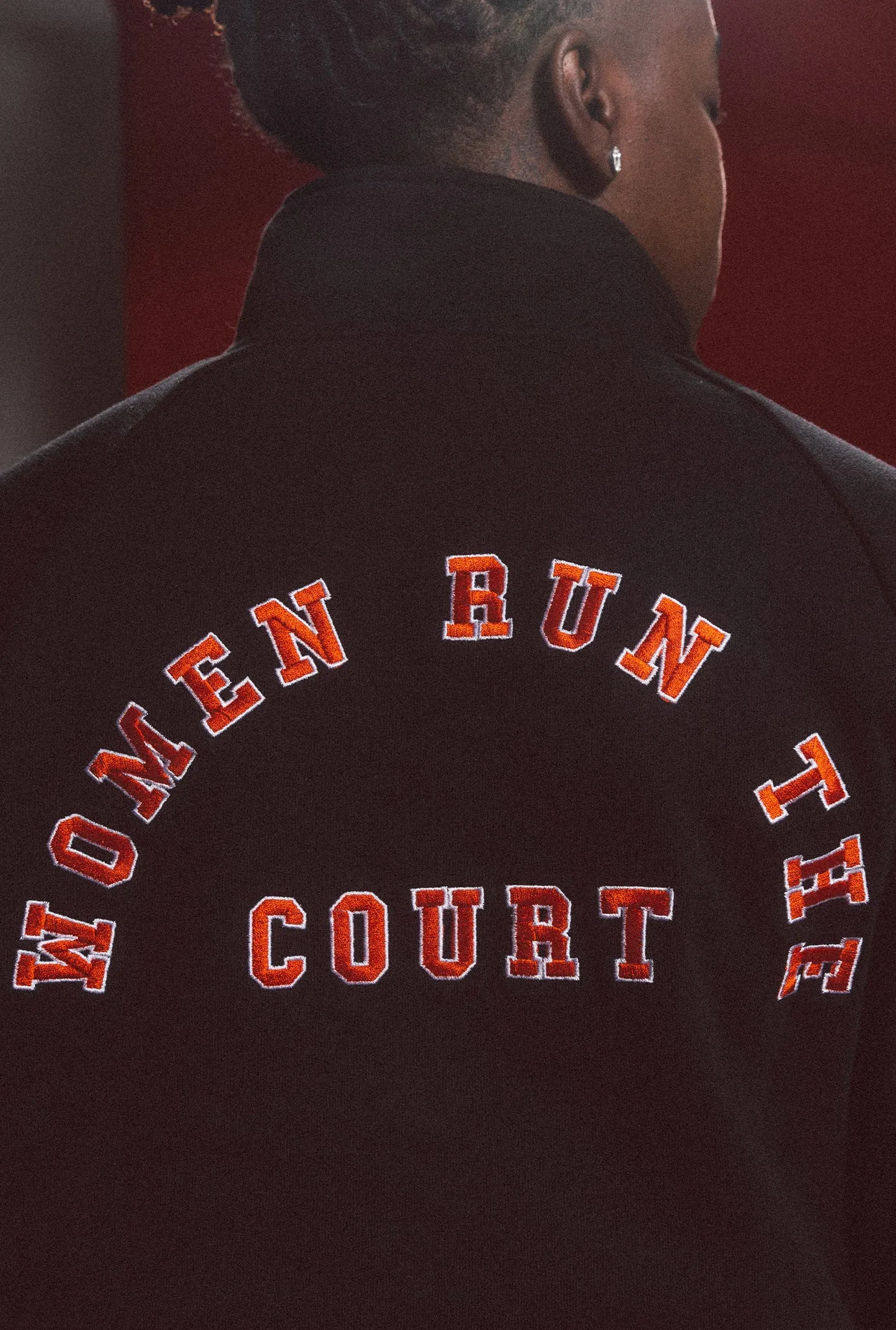 WNBA Striped Half Zip - Black / Fire Orange sold by Peace-Collective product image thumbnail 4