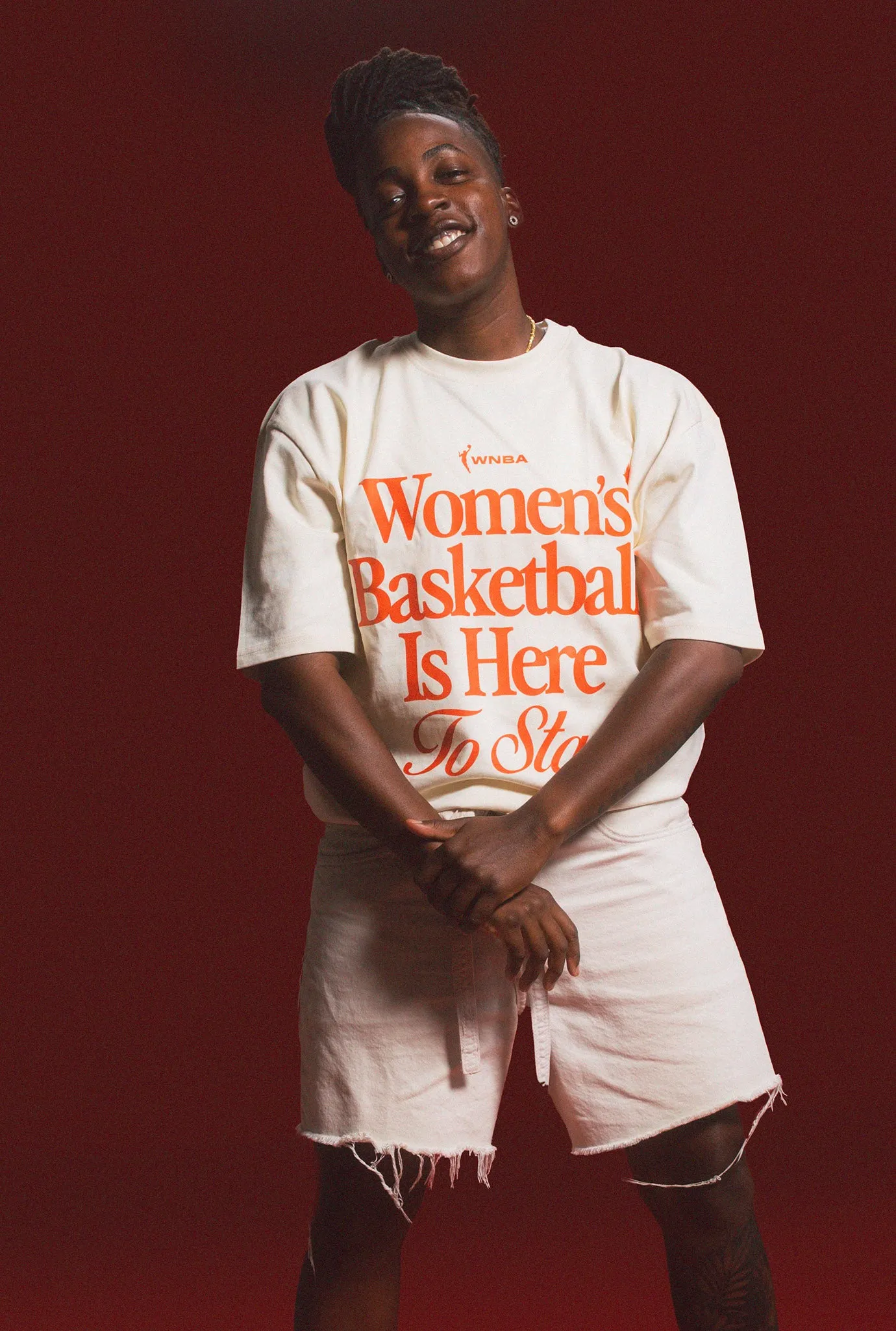 WNBA Women's Basketball is Here to Stay Heavyweight T-Shirt - Ivory sold by Peace-Collective product image thumbnail 2