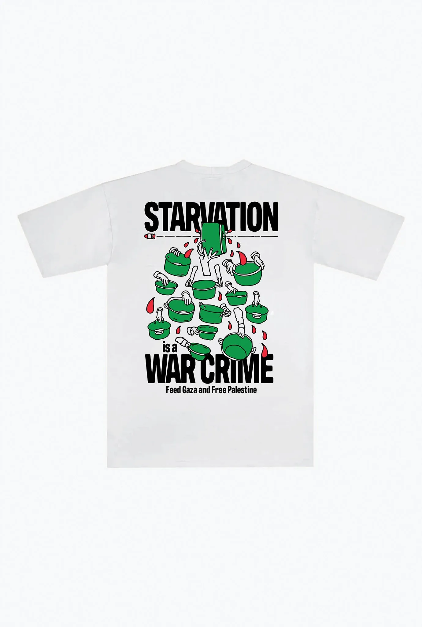 P/C x BoringFriends Feed Gaza Heavyweight T-Shirt - White sold by Peace-Collective