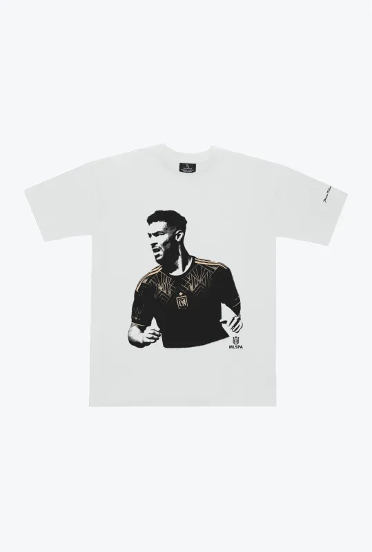 Denis Bouanga Heavyweight T-Shirt - White sold by Peace-Collective