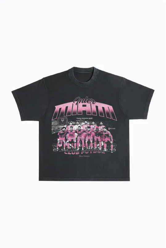 Inter Miami CF Team Vintage Heavyweight Garment Dyed T-Shirt - Black sold by Peace-Collective