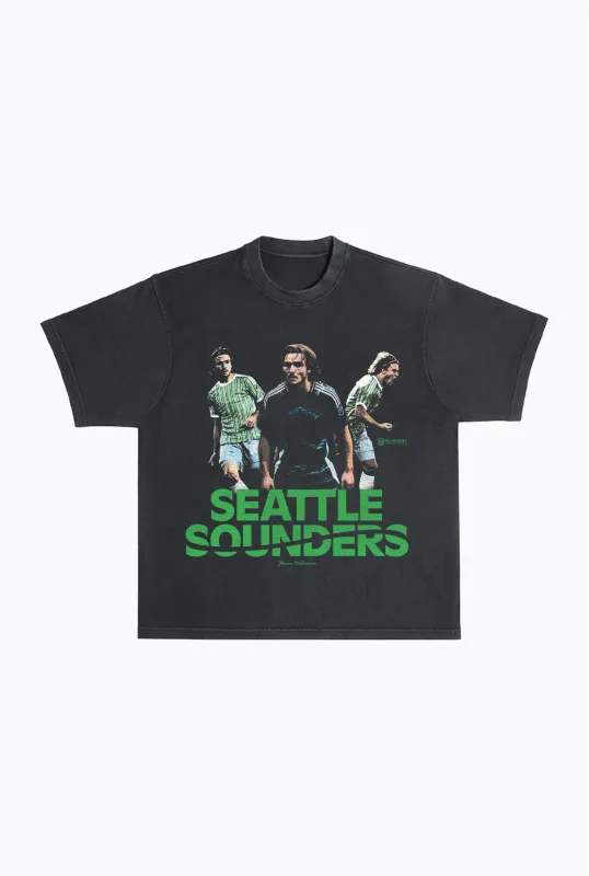 Pedro de la Vega Vintage Heavyweight Garment Dyed T-Shirt - Black sold by Peace-Collective
