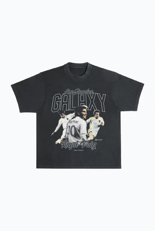 Riqui Puig Vintage Heavyweight Garment Dyed T-Shirt - Black sold by Peace-Collective