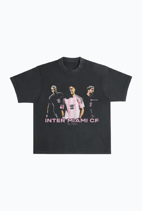 Luis Suárez Vintage Heavyweight Garment Dyed T-Shirt - Black sold by Peace-Collective