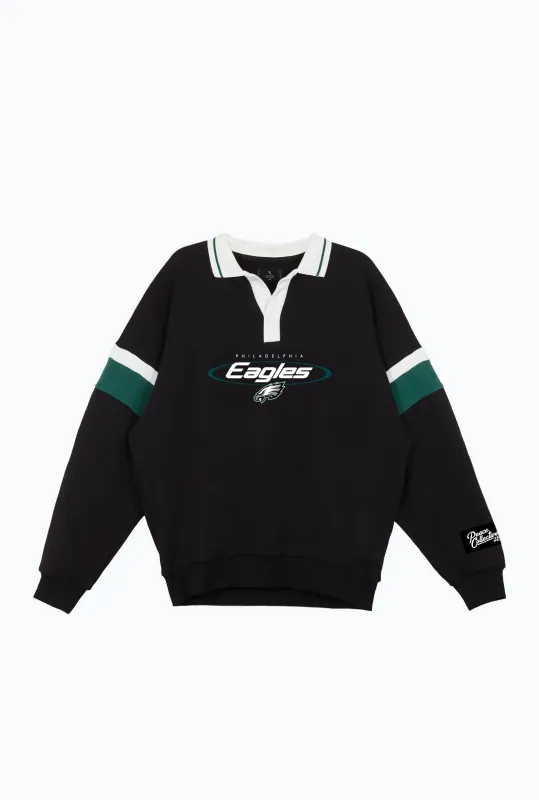 Philadelphia Eagles Oversized Rugby - Black / Midnight Green sold by Peace-Collective