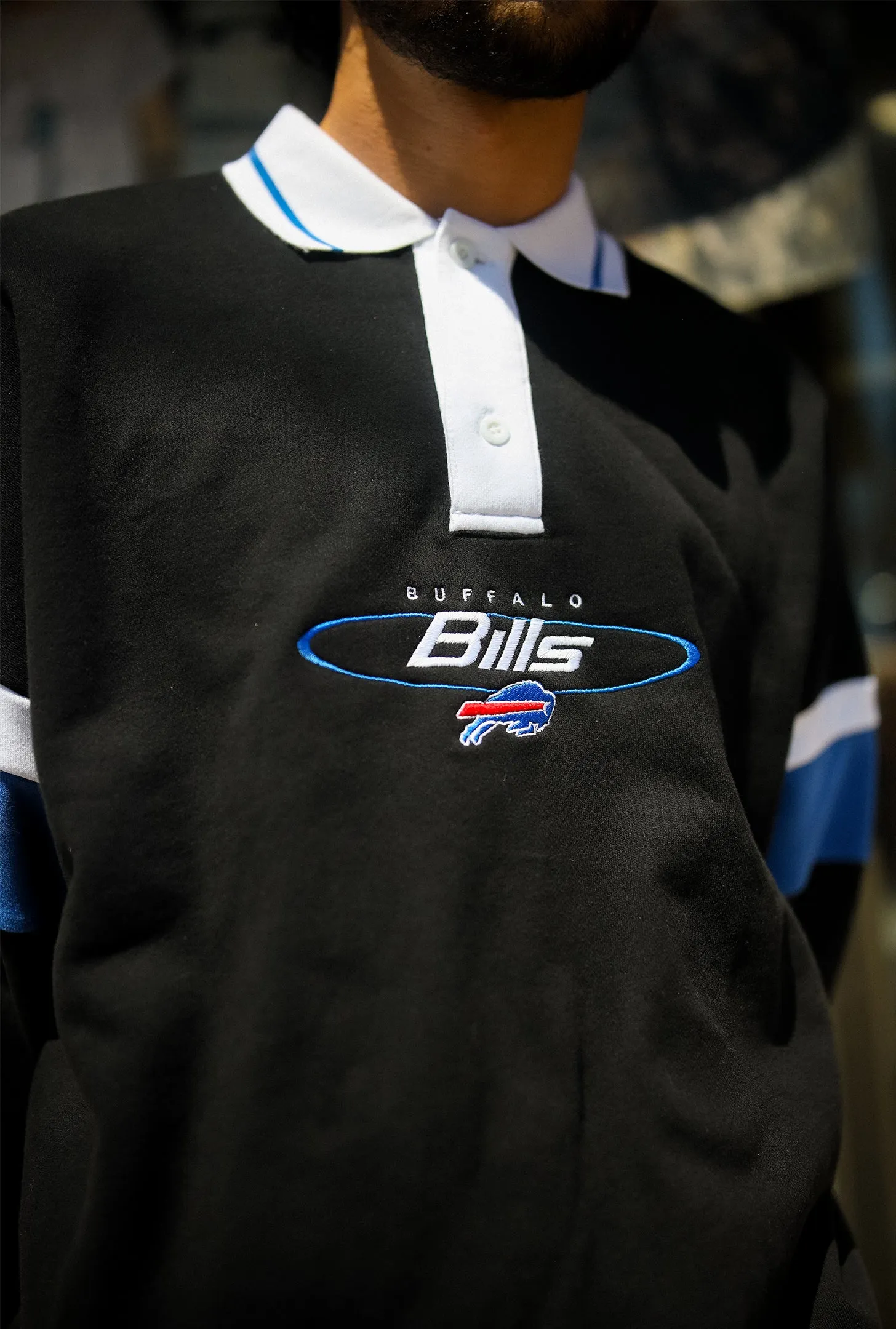 Buffalo Bills Oversized Rugby - Black / Navy sold by Peace-Collective product image thumbnail 3