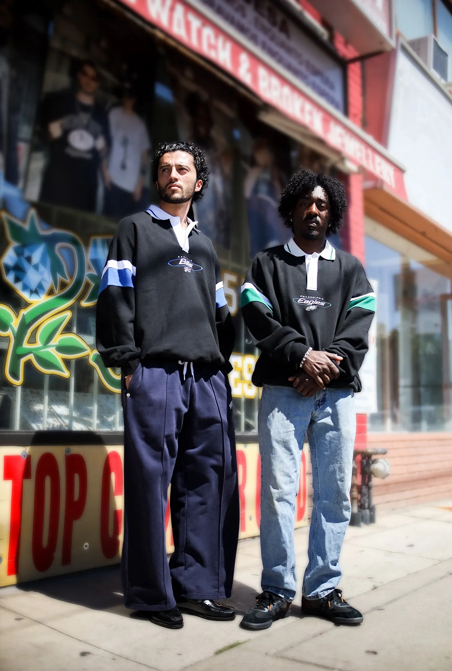 Buffalo Bills Oversized Rugby - Black / Navy sold by Peace-Collective product image thumbnail 5