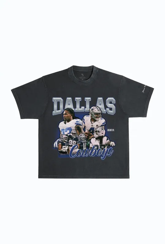 Dallas Cowboys Vintage Heavyweight T-Shirt - Off Black sold by Peace-Collective